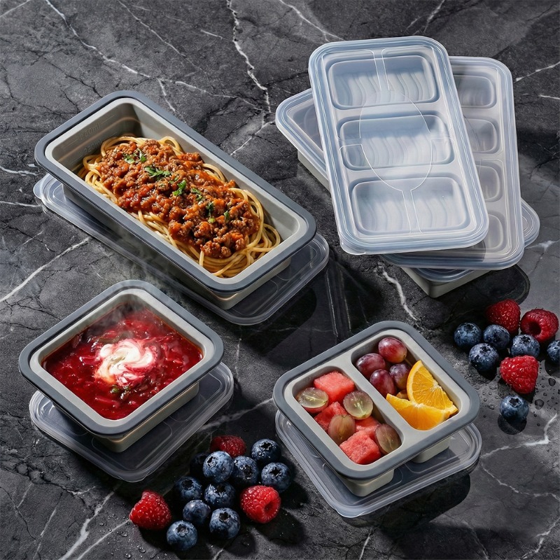 Meal Prep Oven Safe Containers - Bac de congélation en silicone avec