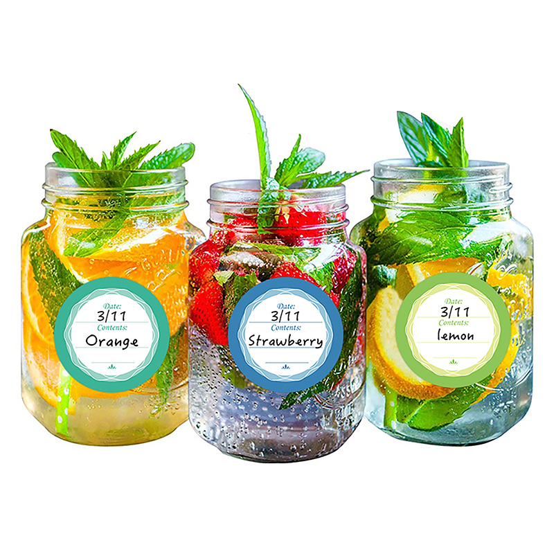 Spice Jar Labels - Autocollants d'étiquettes autocollantes colorées imperméables pour