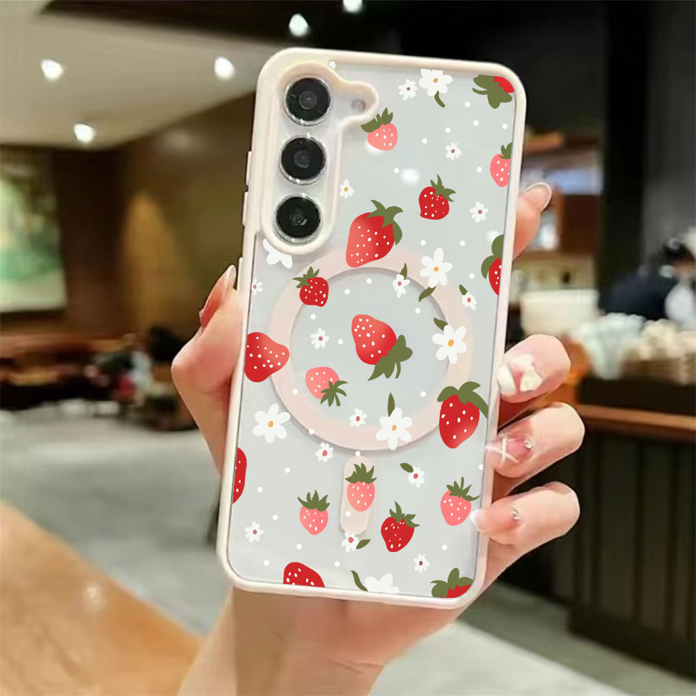 Strawberry Huller - Coque de téléphone magnétique à motif