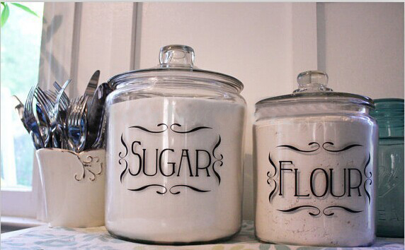 Spice Jar Labels - Autocollants muraux en vinyle pour la