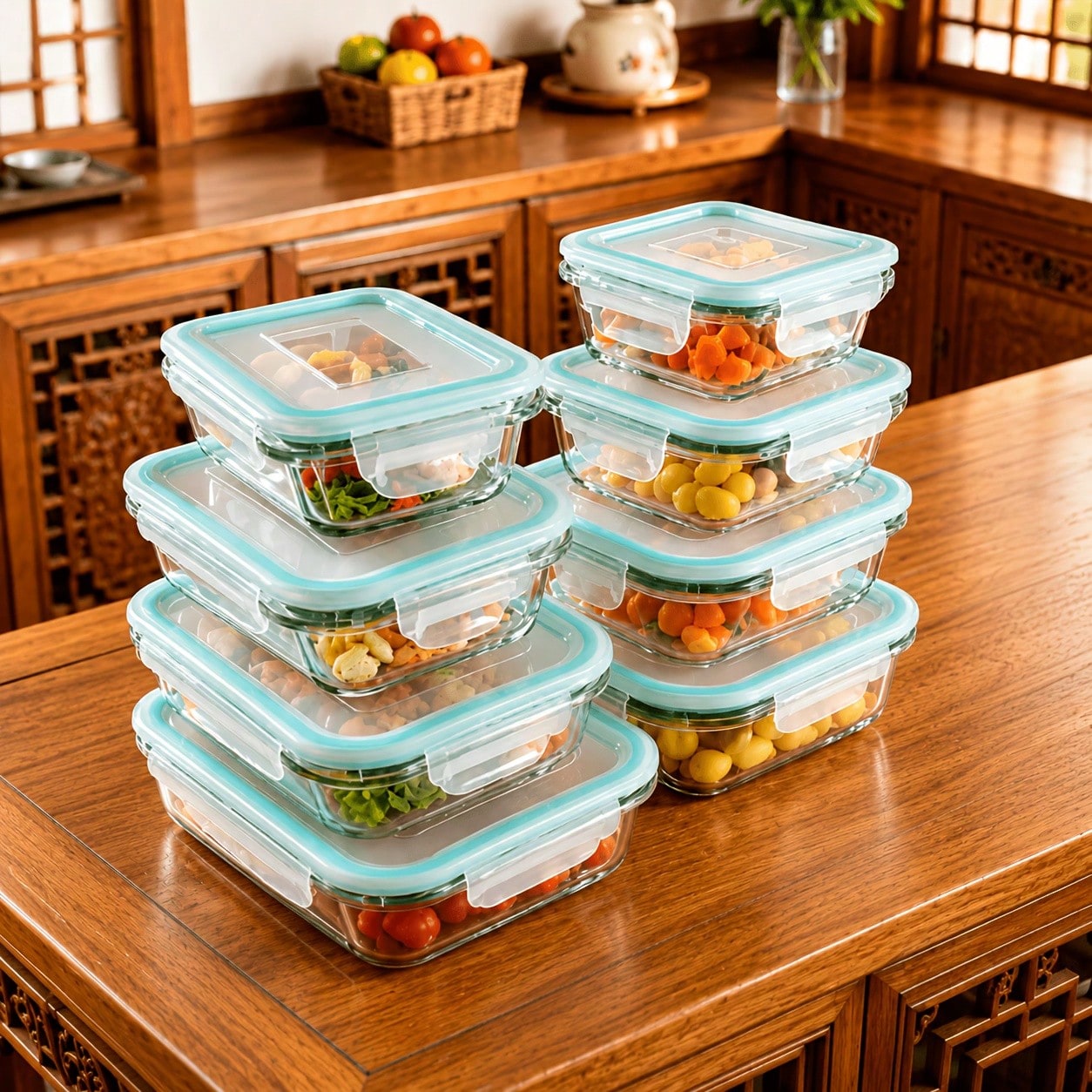 Meal Prep Oven Safe Containers - Contenants de conservation alimentaire en verre,