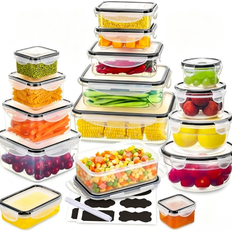 Meal Prep Glass Containers With Lids - Ensemble de récipients en verre pour