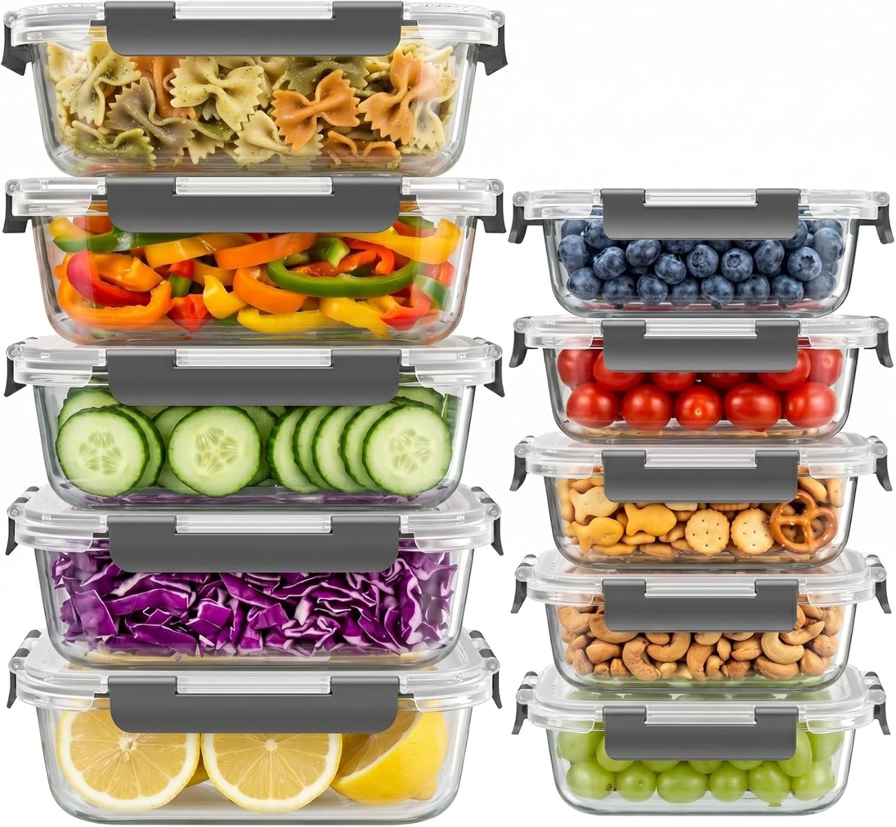 Meal Prep Oven Safe Containers - 10 ensembles de récipients de stockage