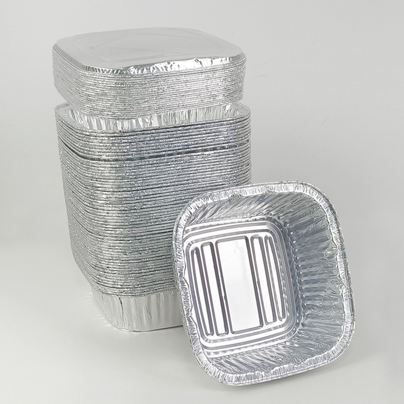 Meal Prep Oven Safe Containers - Barquettes carrées en aluminium de 950
