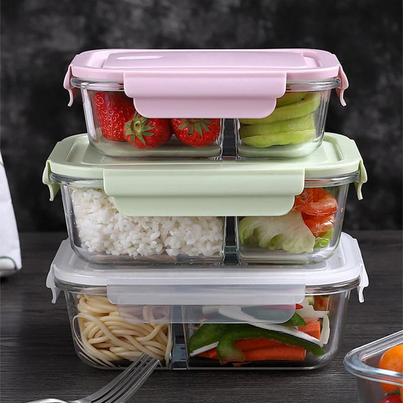 Boîte à lunch en verre scellée - Meal Prep Glass Containers With Lids avis et prix