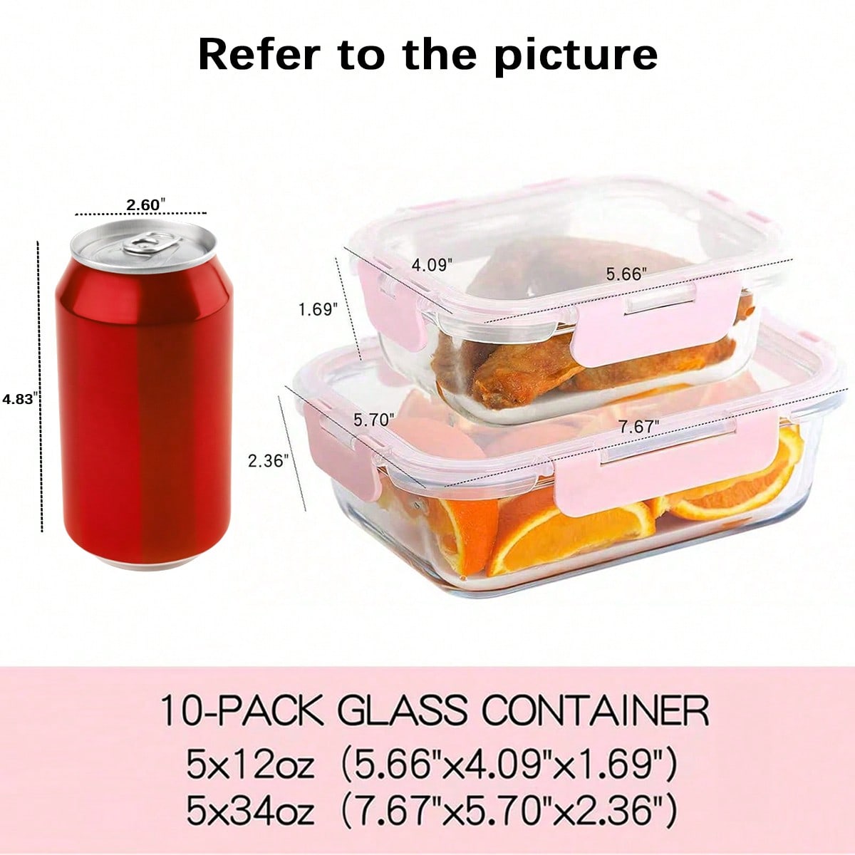 Lot de 10 récipients en verre  - Meal Prep Oven Safe Containers avis et prix