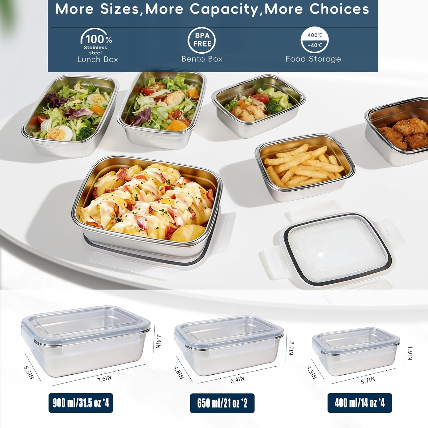 10 pièces de boîtes de conserv - Meal Prep Oven Safe Containers avis et prix