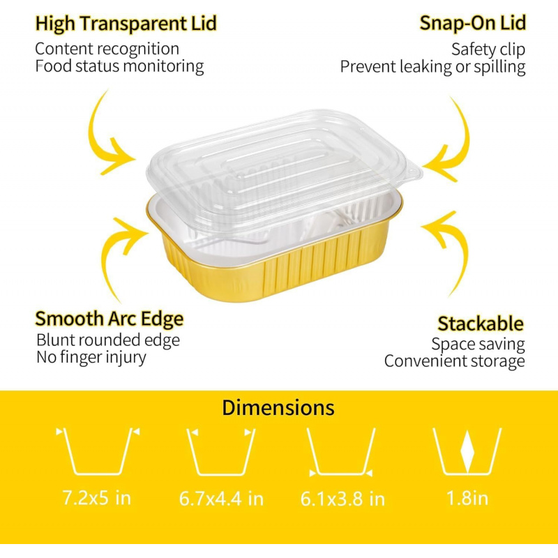 【Poussettes dorées de 20 pièce - Meal Prep Oven Safe Containers avis et prix