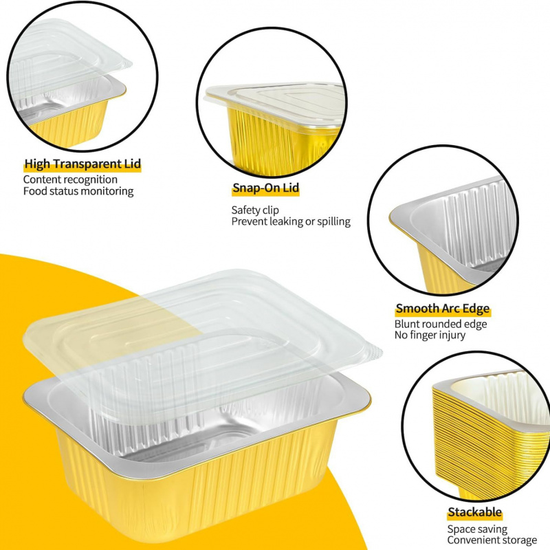 【Poussettes dorées de 20 pièce - Meal Prep Oven Safe Containers avis et prix
