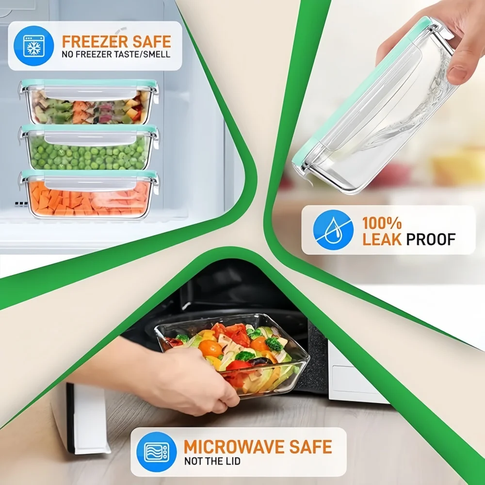 Boîte à lunch en verre sans BP - Meal Prep Rezepte avis et prix