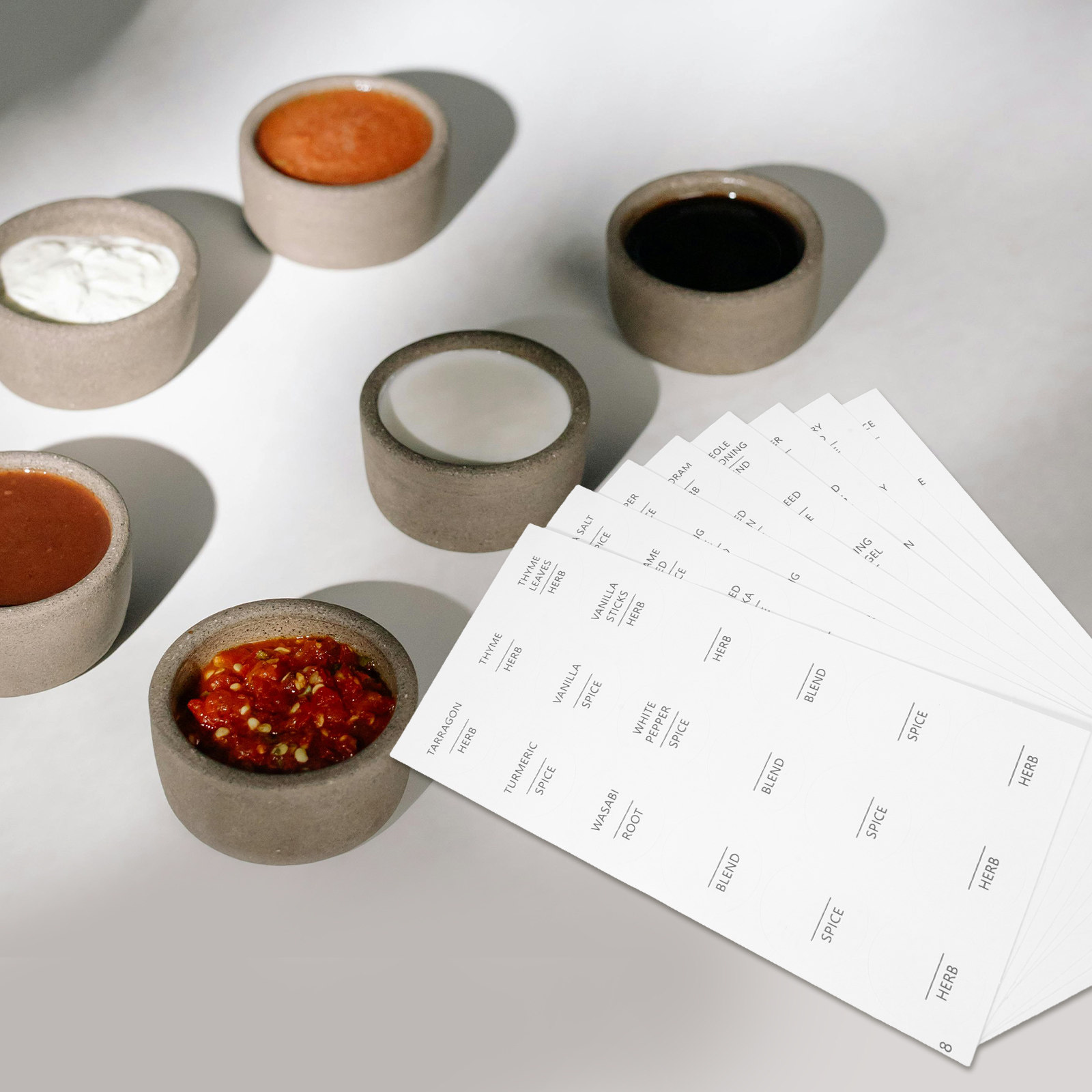 8 feuilles d'étiquettes rondes - Spice Jar Labels avis et prix