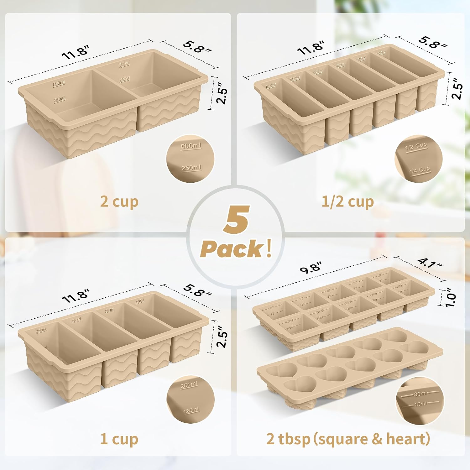 Moule de congélation en silico - Meal Prep Oven Safe Containers avis et prix