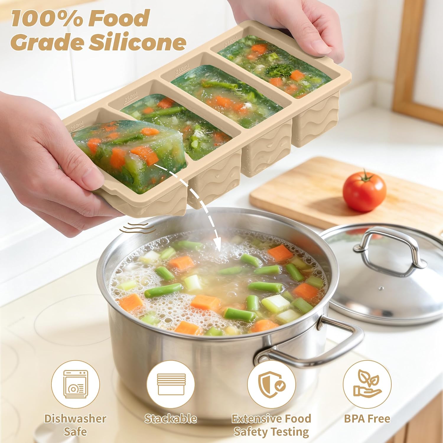 Moule de congélation en silico - Meal Prep Oven Safe Containers avis et prix