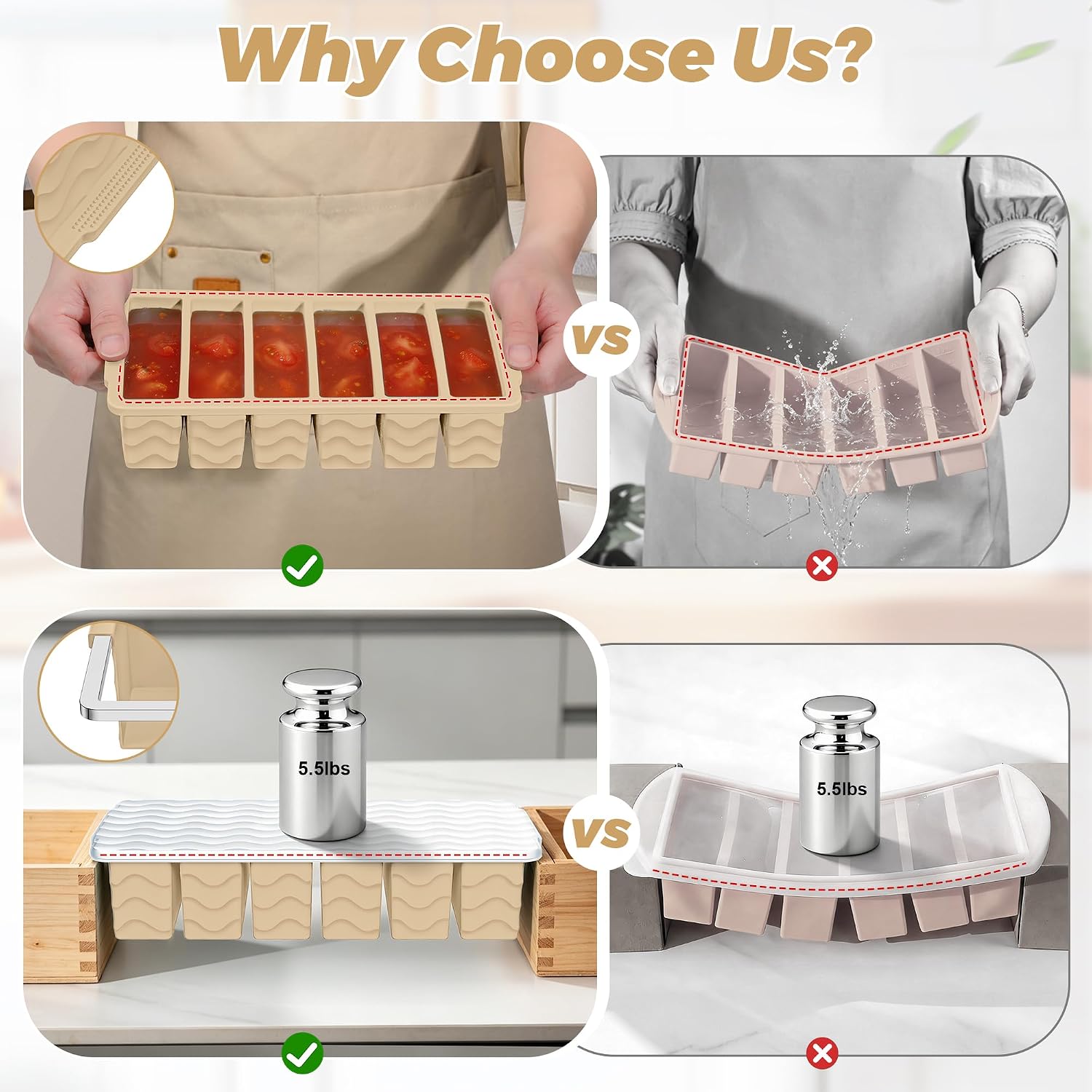 Moule de congélation en silico - Meal Prep Oven Safe Containers avis et prix