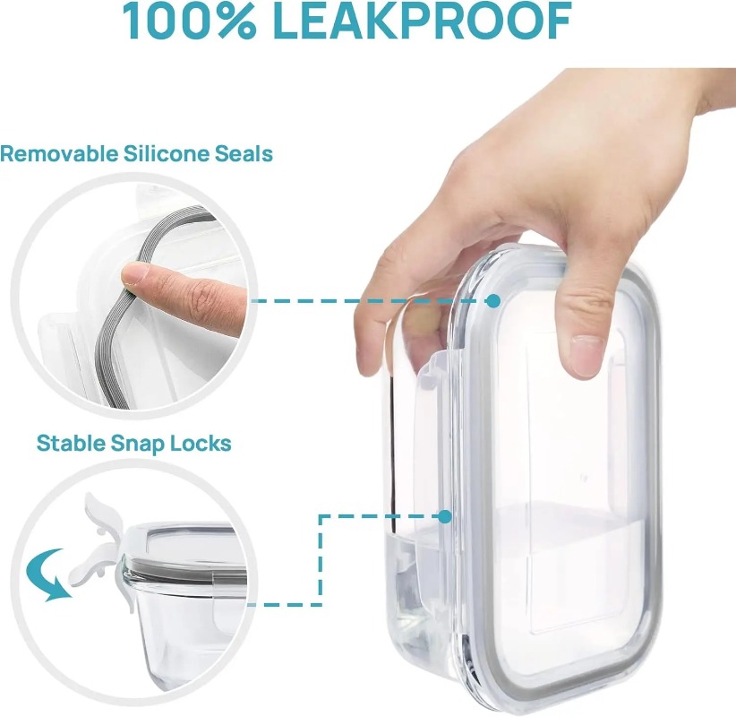 Ensemble de récipients en verr - Meal Prep Glass Containers With Lids avis et prix