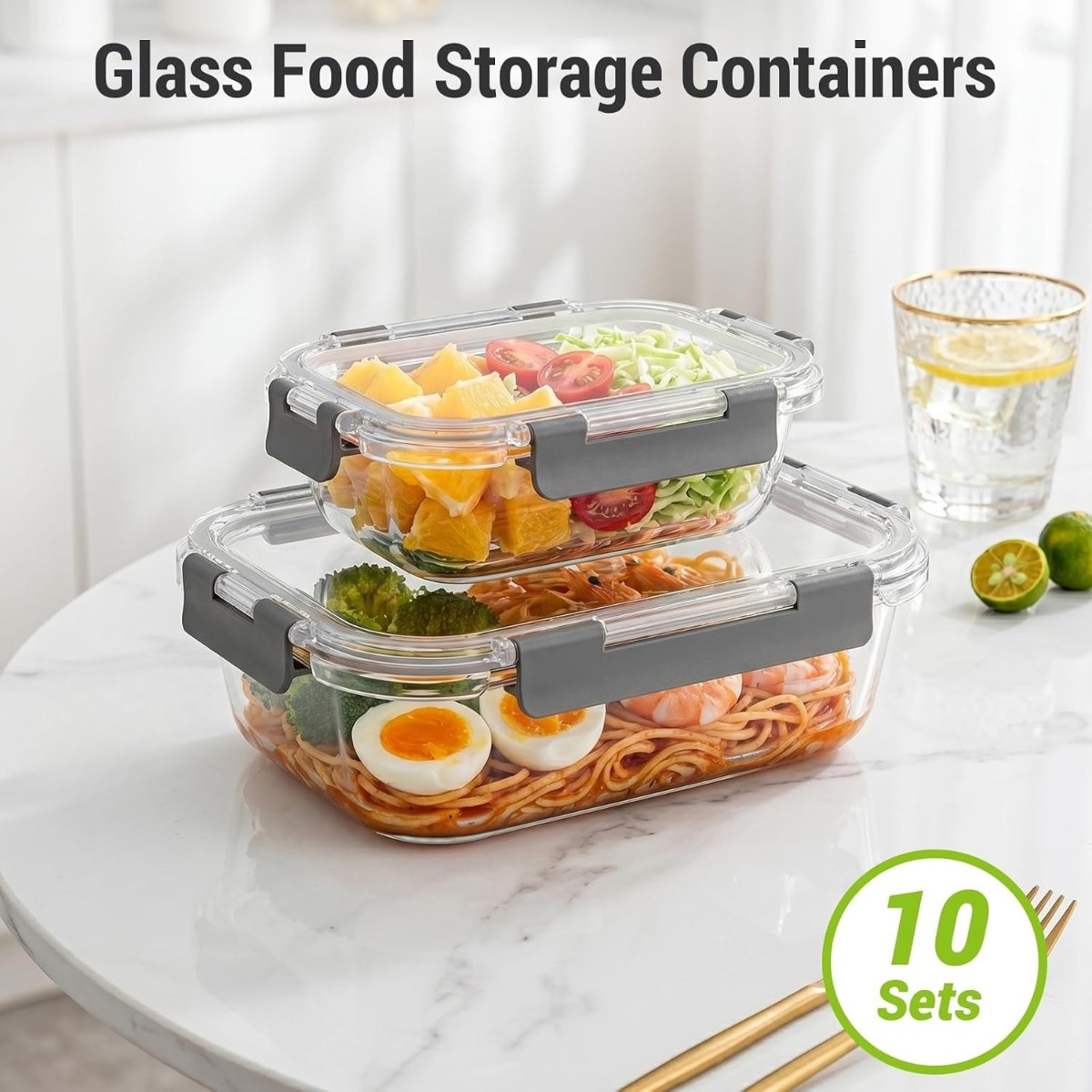 10 ensembles de récipients de  - Meal Prep Oven Safe Containers avis et prix