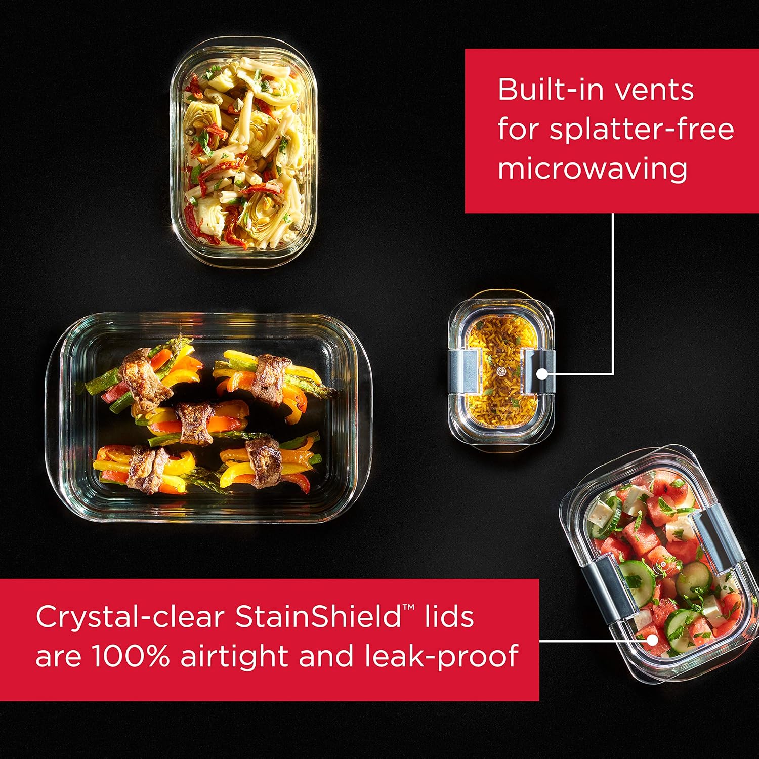 Ensemble de 4 récipients en ve - Meal Prep Oven Safe Containers avis et prix
